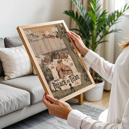 Vintage Attack on Titan Anime Manga Art Print
