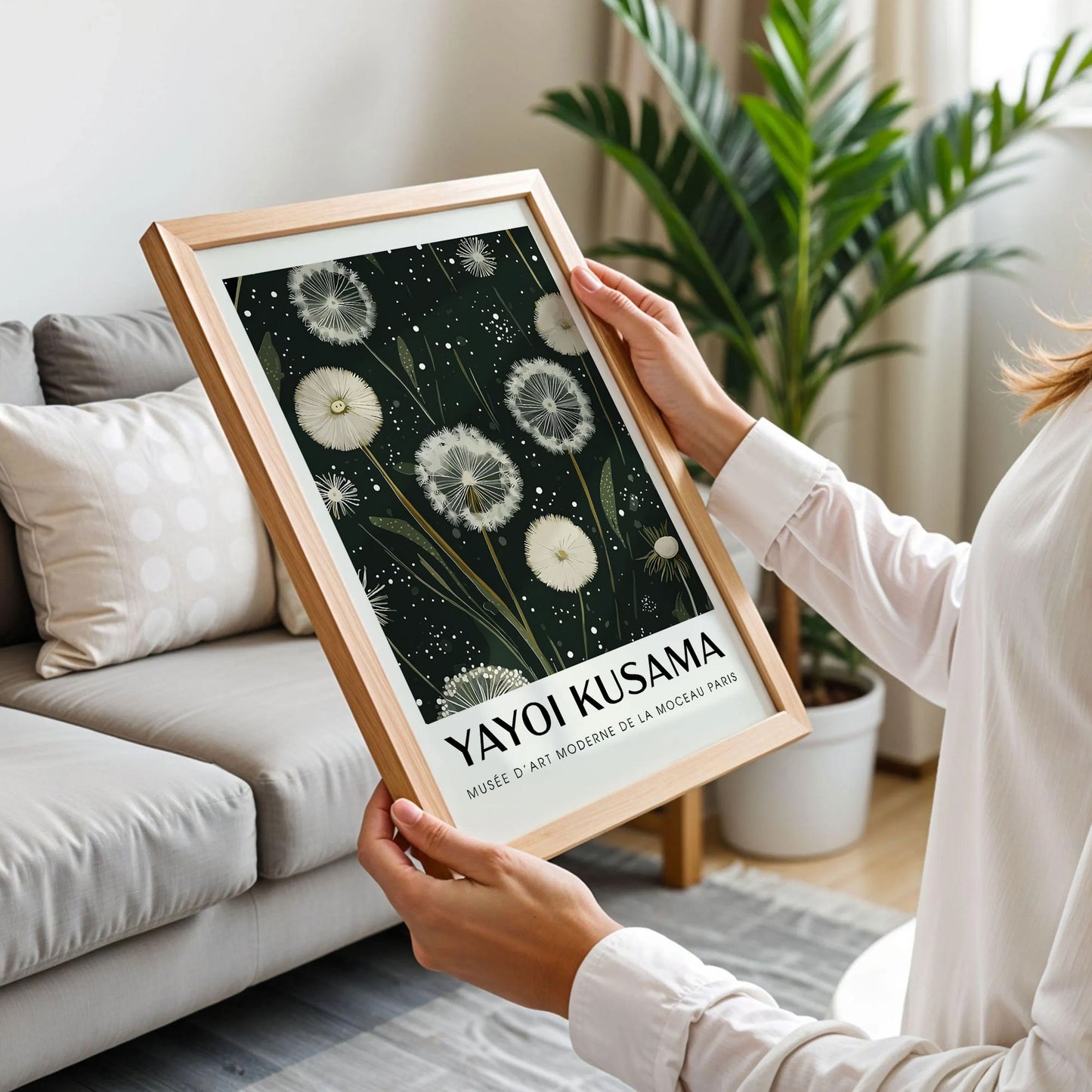 Green Yayoi Kusama Poster