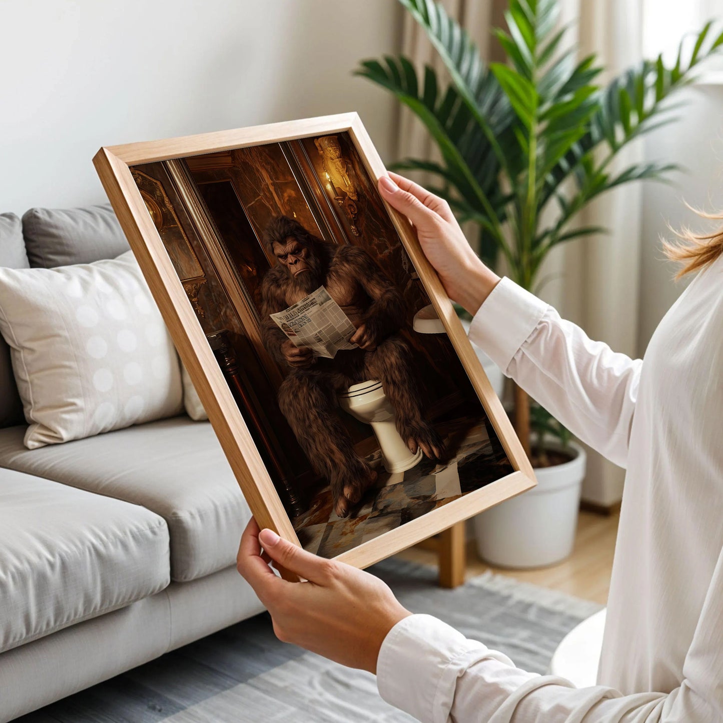Bigfoot Bathroom Print Art