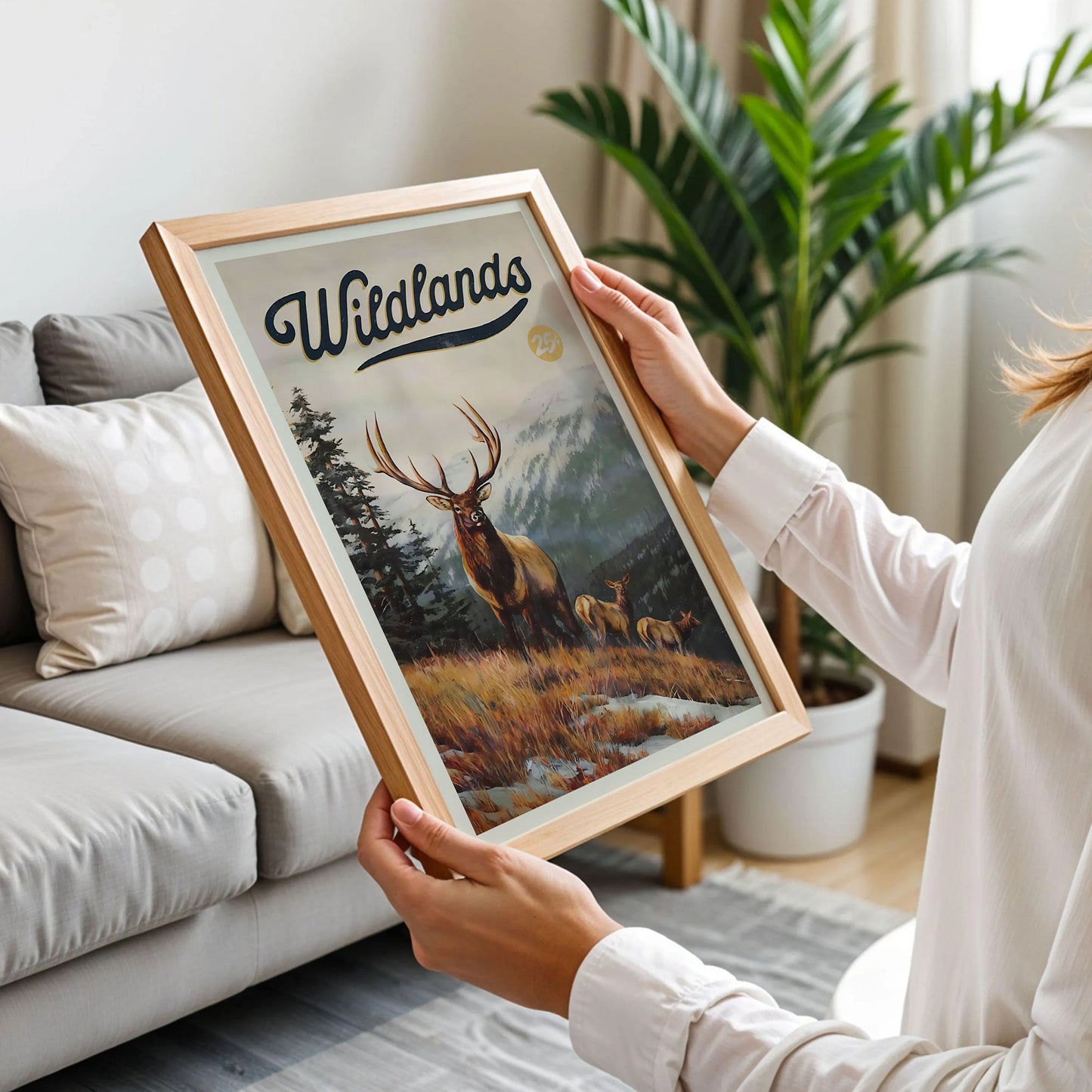 Retro Deer Hunting Art Print