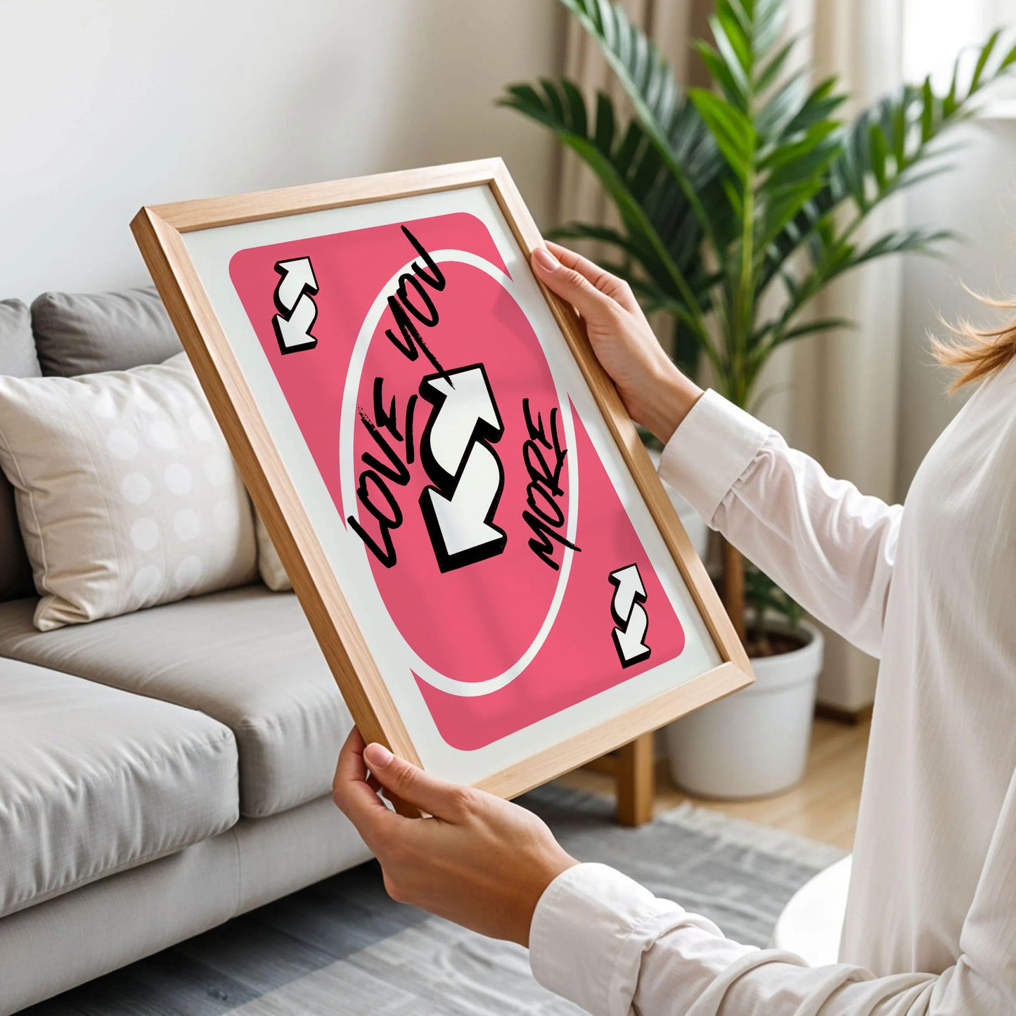 Love You More Uno Reverse Card Poster