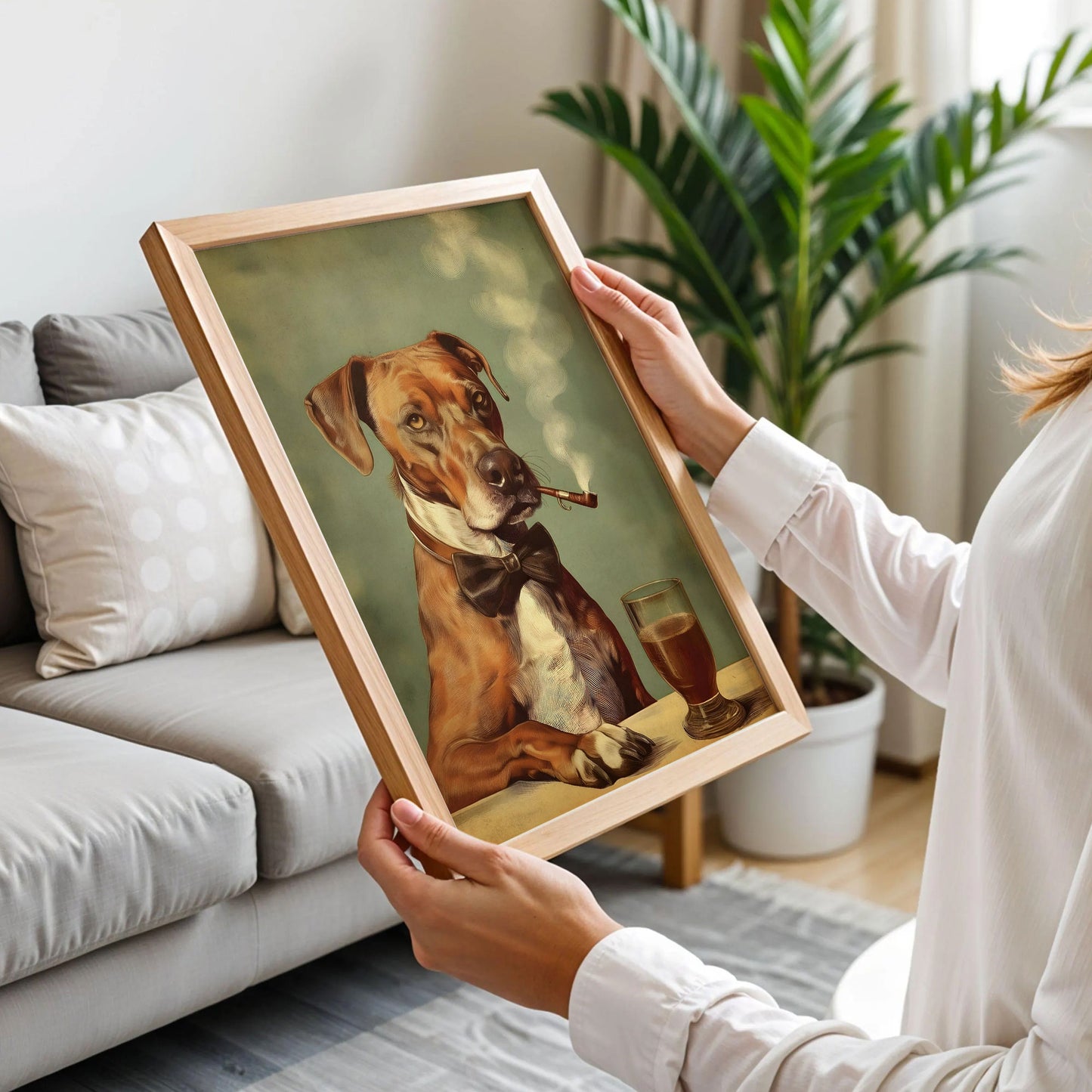 Dog with Cigar Poster