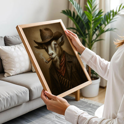 Goat Cowboy Hat Art