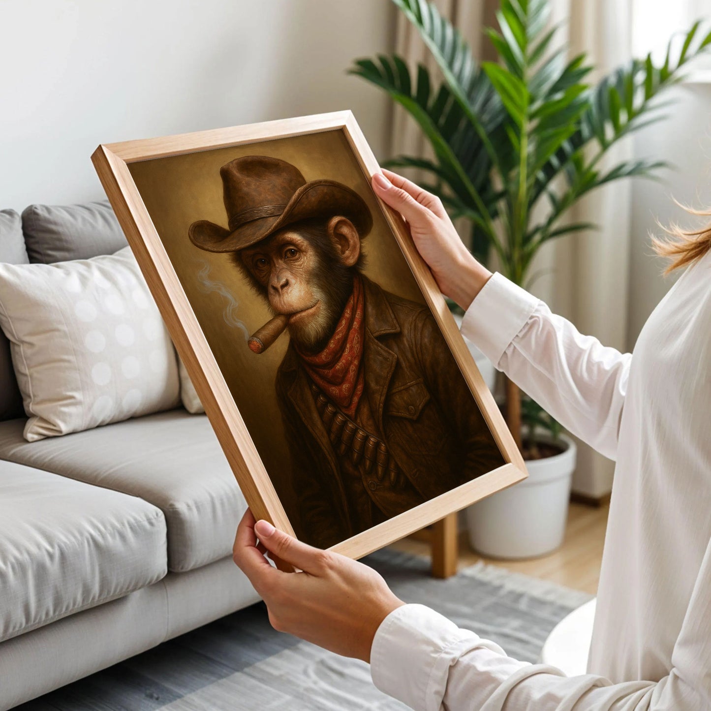 Smoking Monkey Wall Art