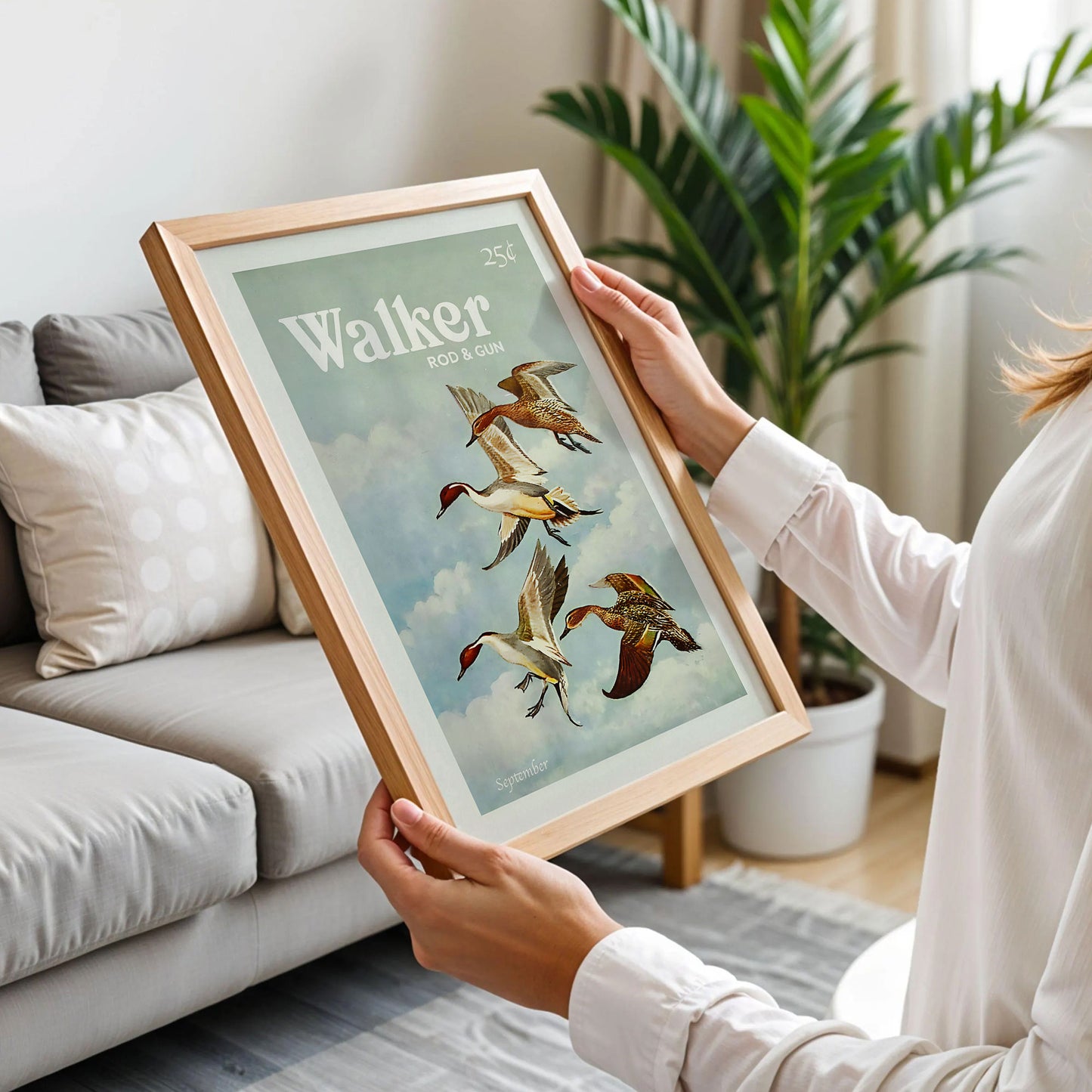 Vintage Geese Hunting Art Print