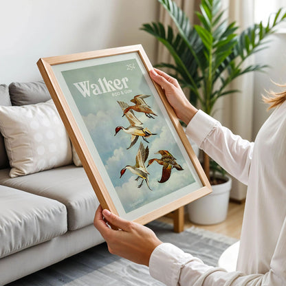 Vintage Geese Hunting Art Print