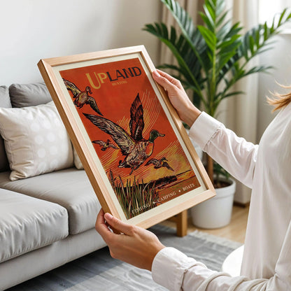 Retro Duck Hunting Art Print