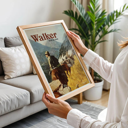 Vintage Western Hunting Art Print