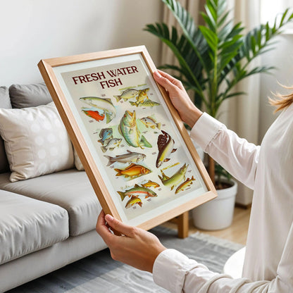 Retro Fresh Water Fish Print