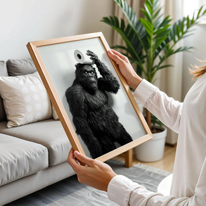 Bigfoot Toilet Wall Art