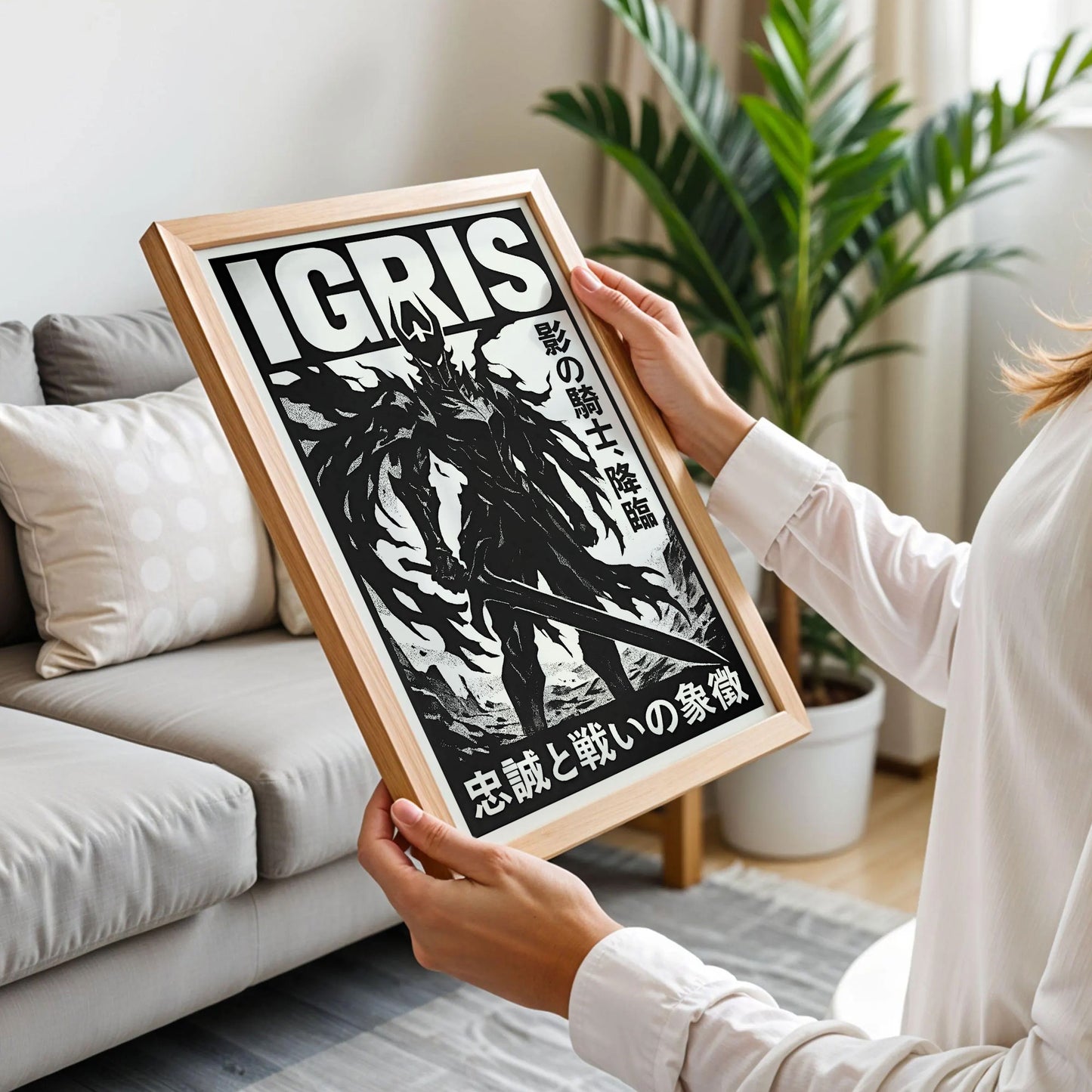 Igris Solo Leveling Metal Poster