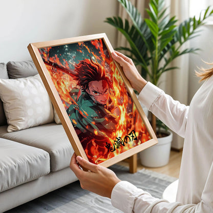 Demon Slayer Tanjiro Kamado Hinokami Kagura Poster