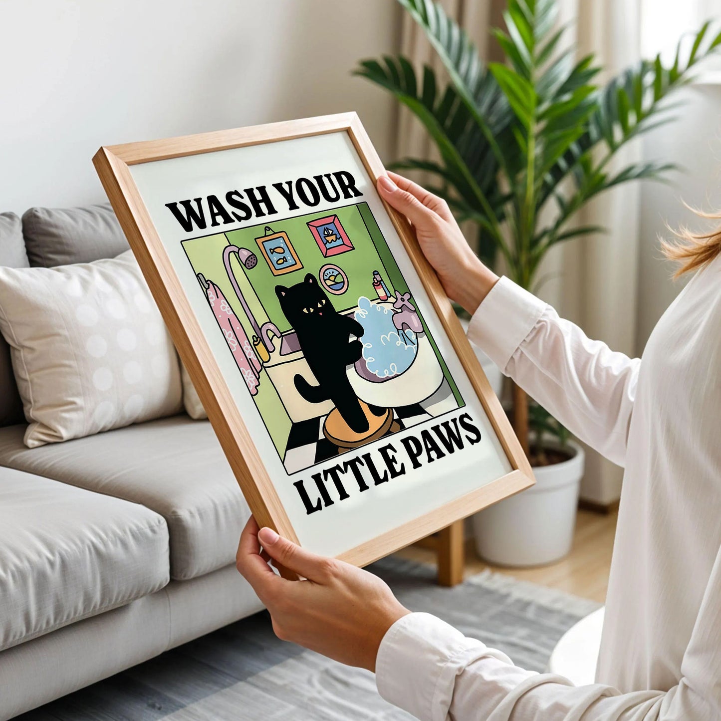 Wash your Paws Cat Print