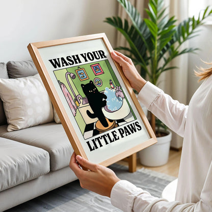 Wash your Paws Cat Print