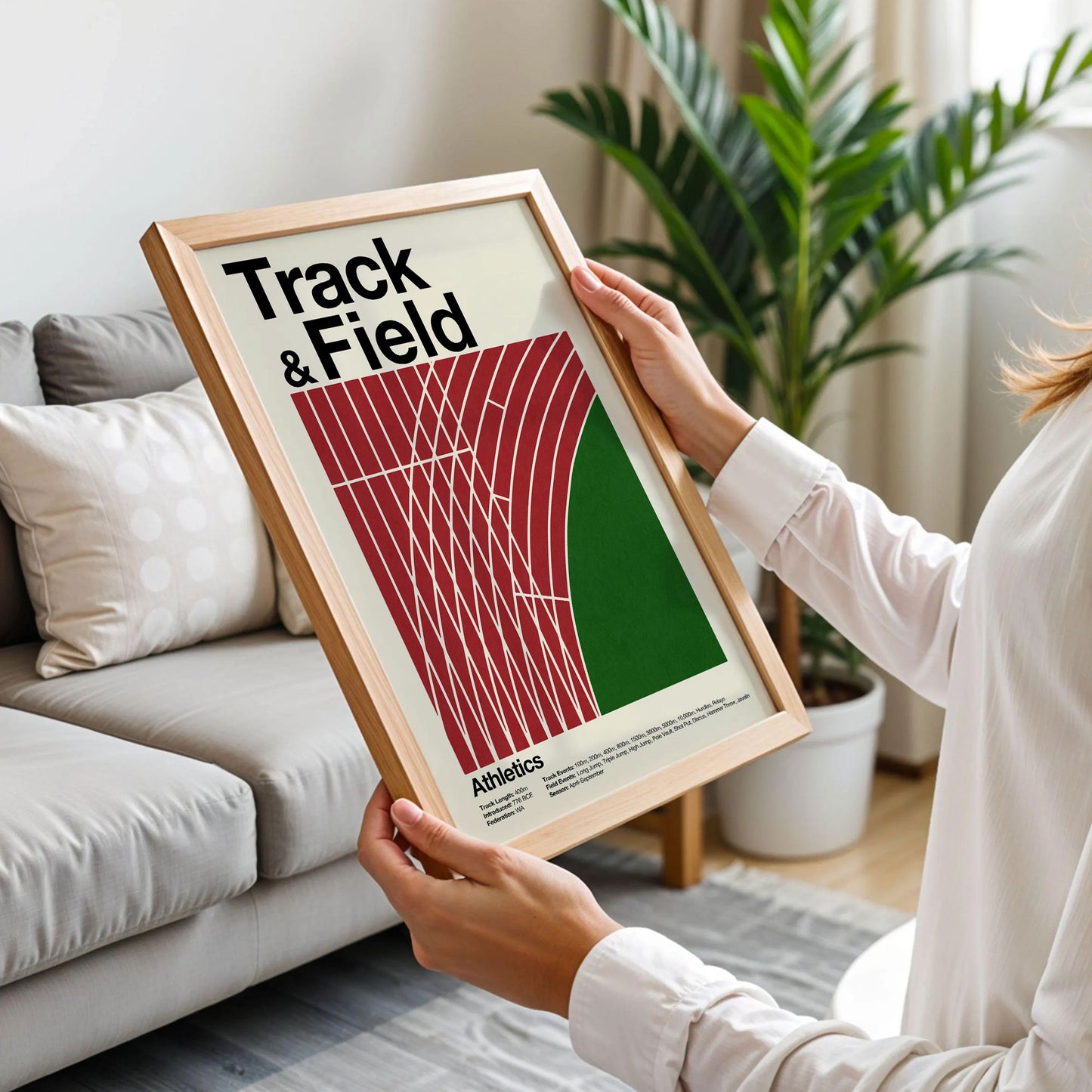 Track & Field Mid-Century Modern Poster