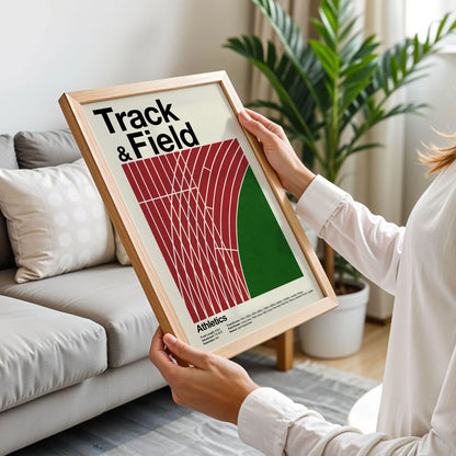 Track & Field Mid-Century Modern Poster