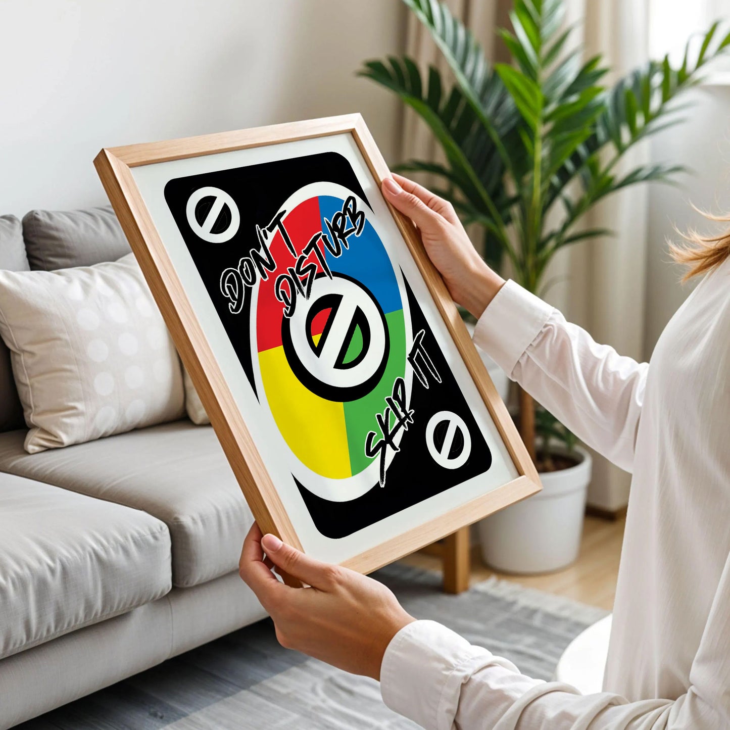Don't Disturb Skeep It Uno Card Poster