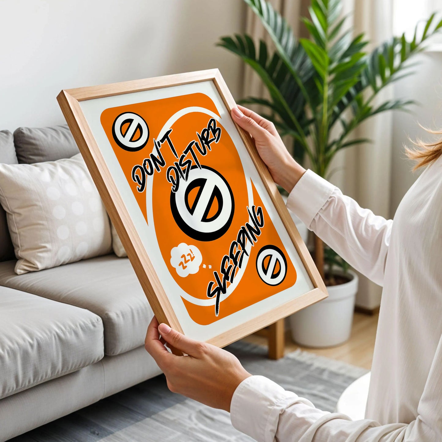 Don't Disturb Sleeping Trendy Modern Wall Art
