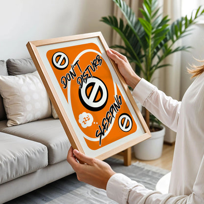 Don't Disturb Sleeping Trendy Modern Wall Art