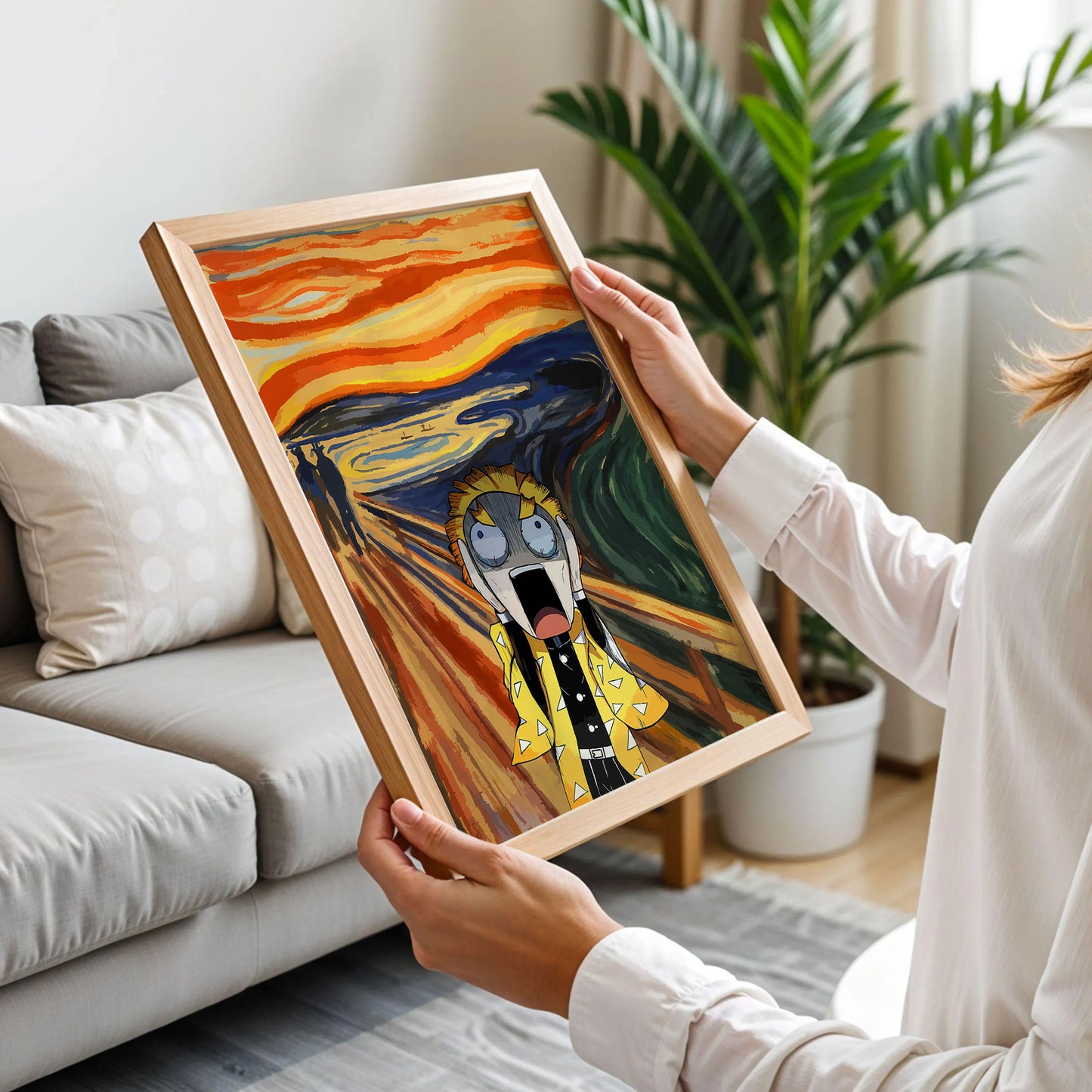 Zenitsu Agatsuma The Scream Anime Art Print