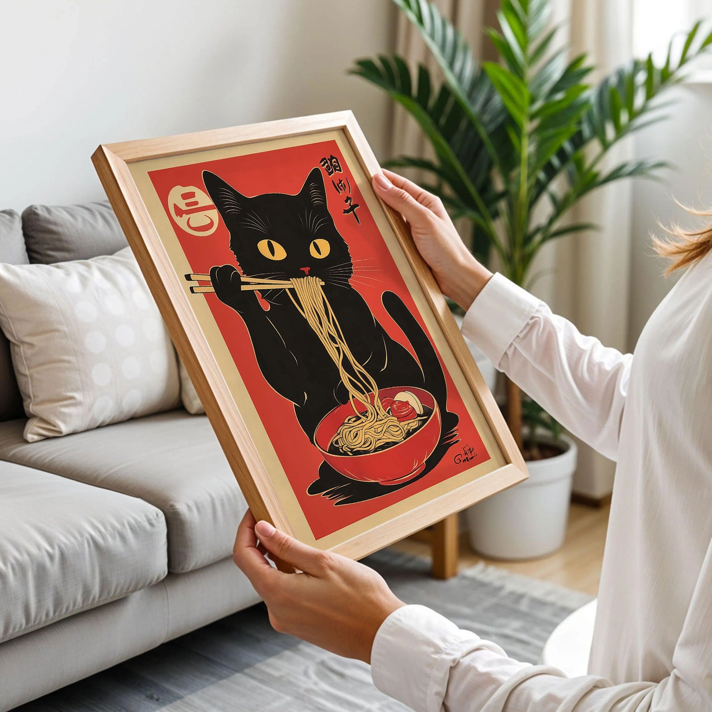 Noodle Cat Thief Anime Print