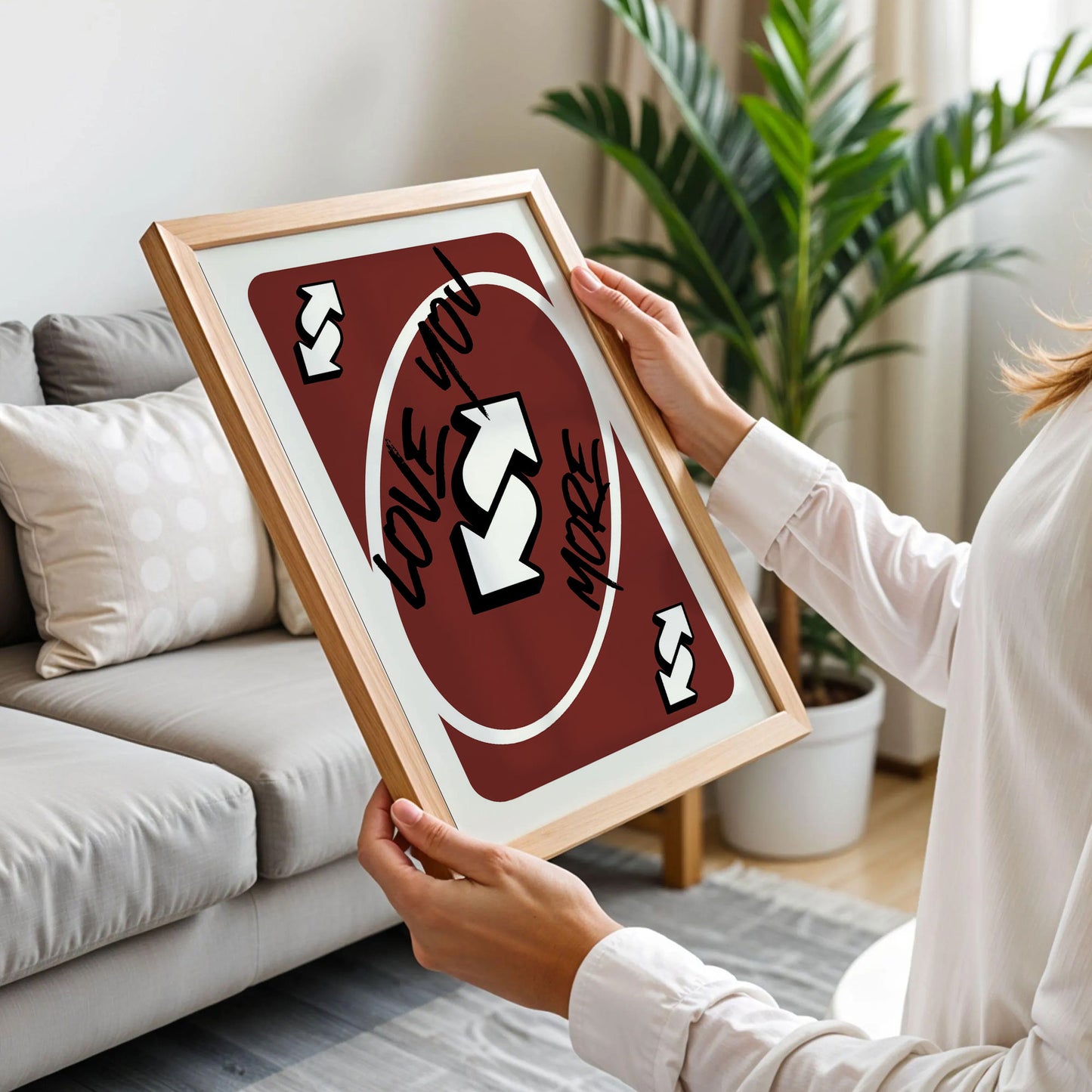 Brown Love You More Typography Poster