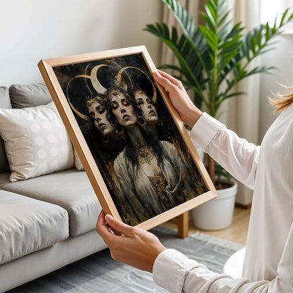Hekate Triple Moon Goddess Print