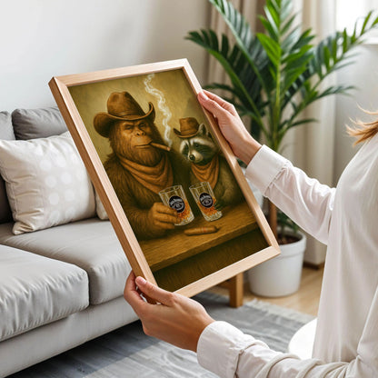 Racoon and Bigfoot Poster