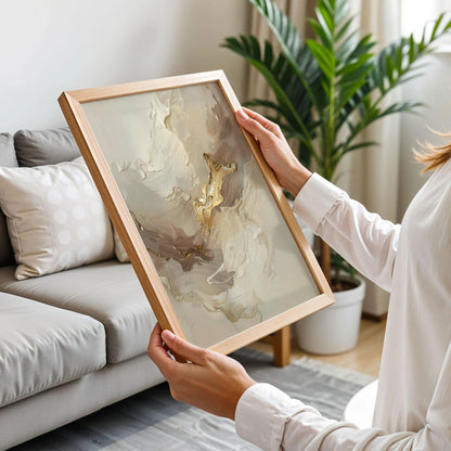 Neutral Beige Textured Wall Art
