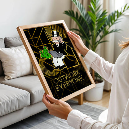 Alec Monopoly Outwork Everyone Poster