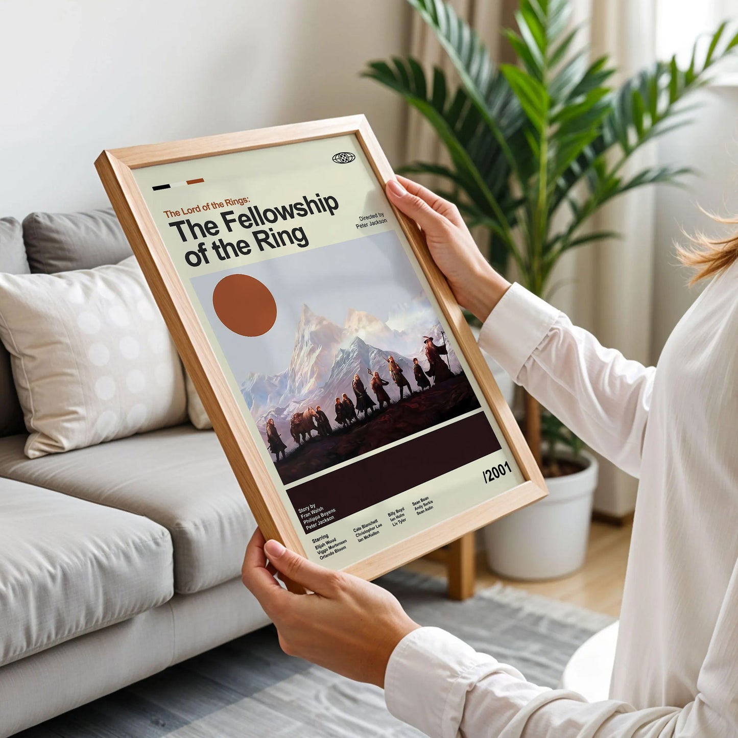 Mid Century Modern The Fellowship of the Ring Movie Poster