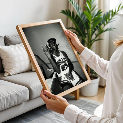 Michael Jordan Finger And Cigare Poster