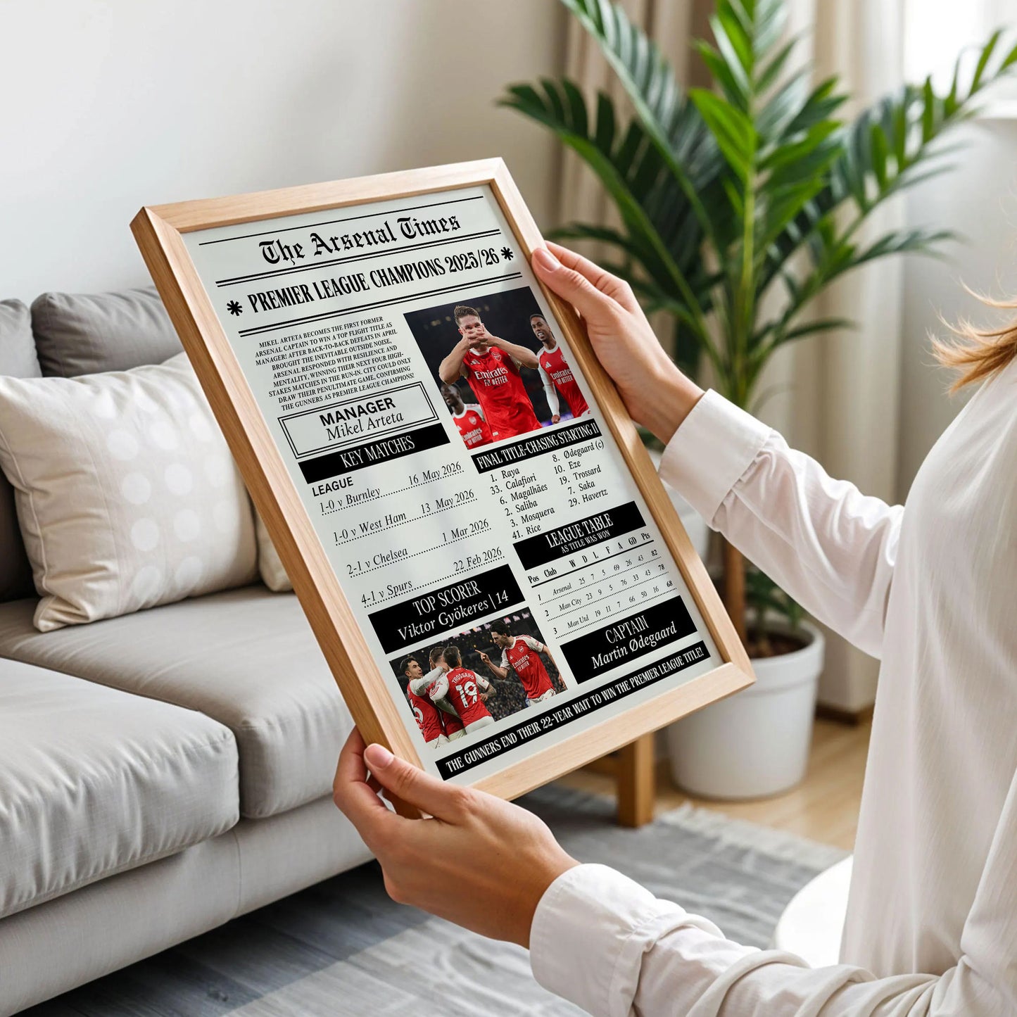 Arsenal Premier League Champions 2026 Poster