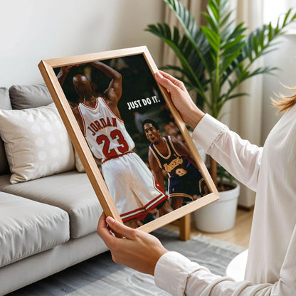 Michael Jordan vs Kobe Bryant Just Do It Poster