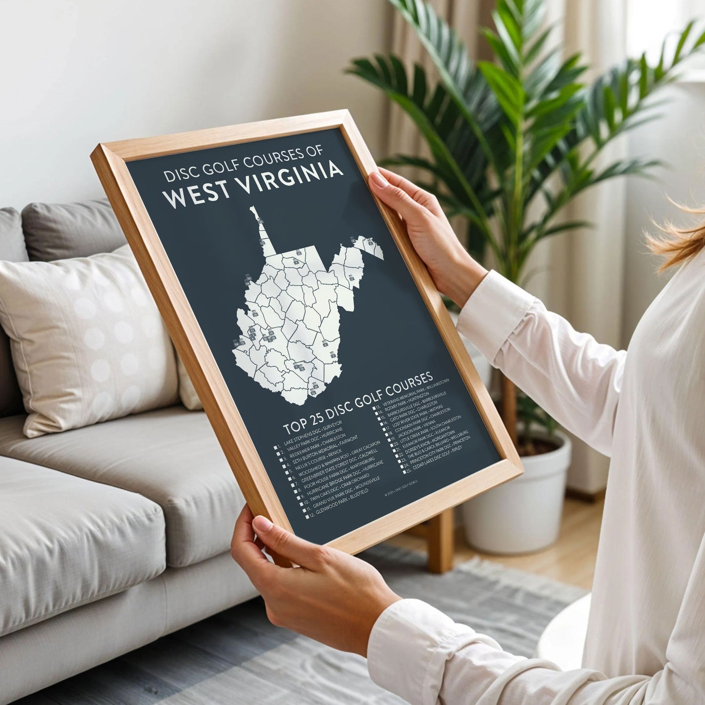 West Virginia Map Poster