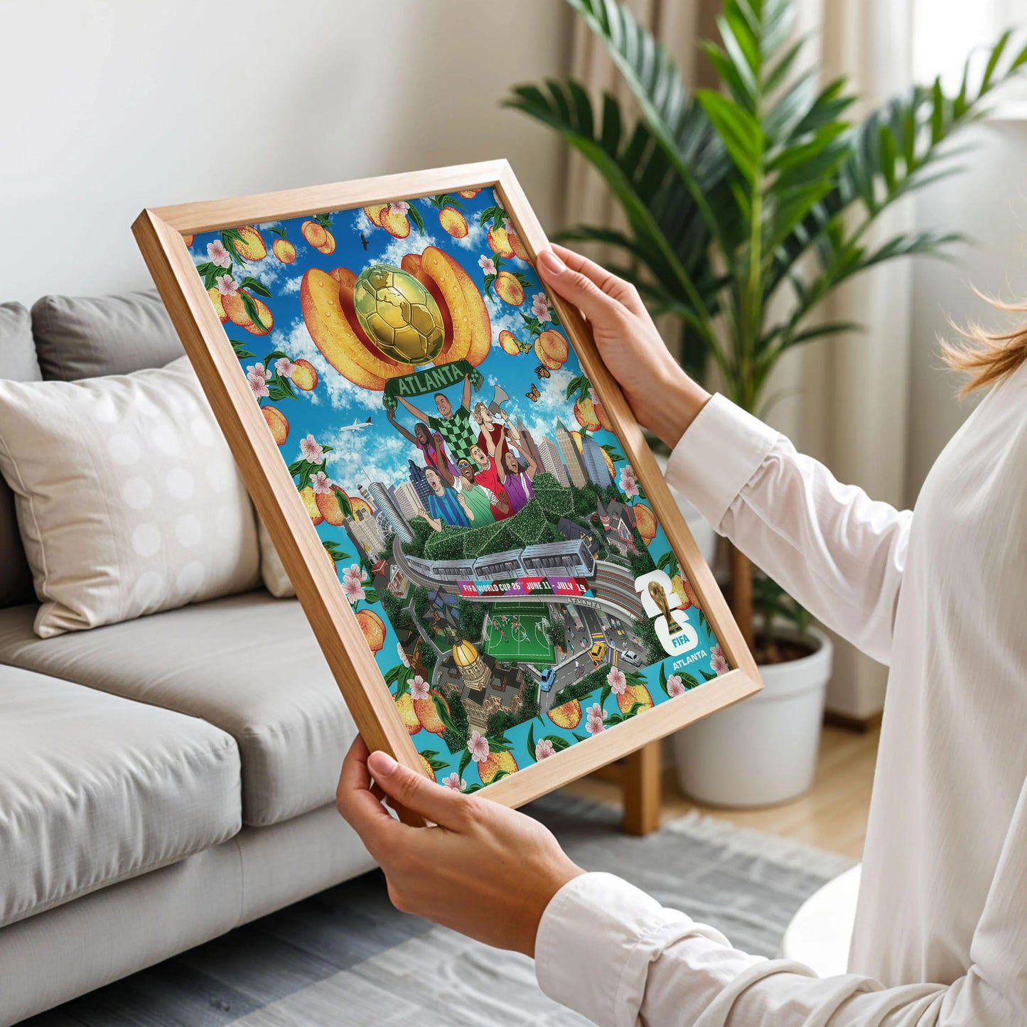 Atlanta Host City Football Poster