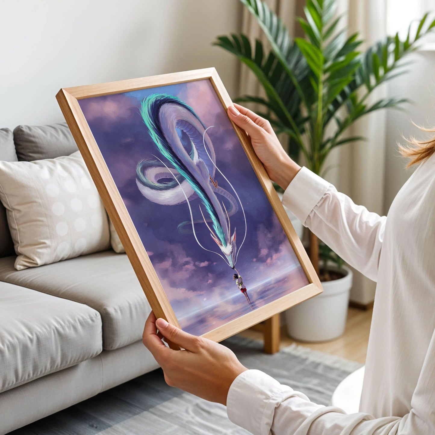 Spirited Away Dragon Haku and Chihiro Poster
