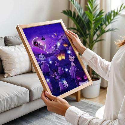 Spooky Pokémon Ghost Wall Art
