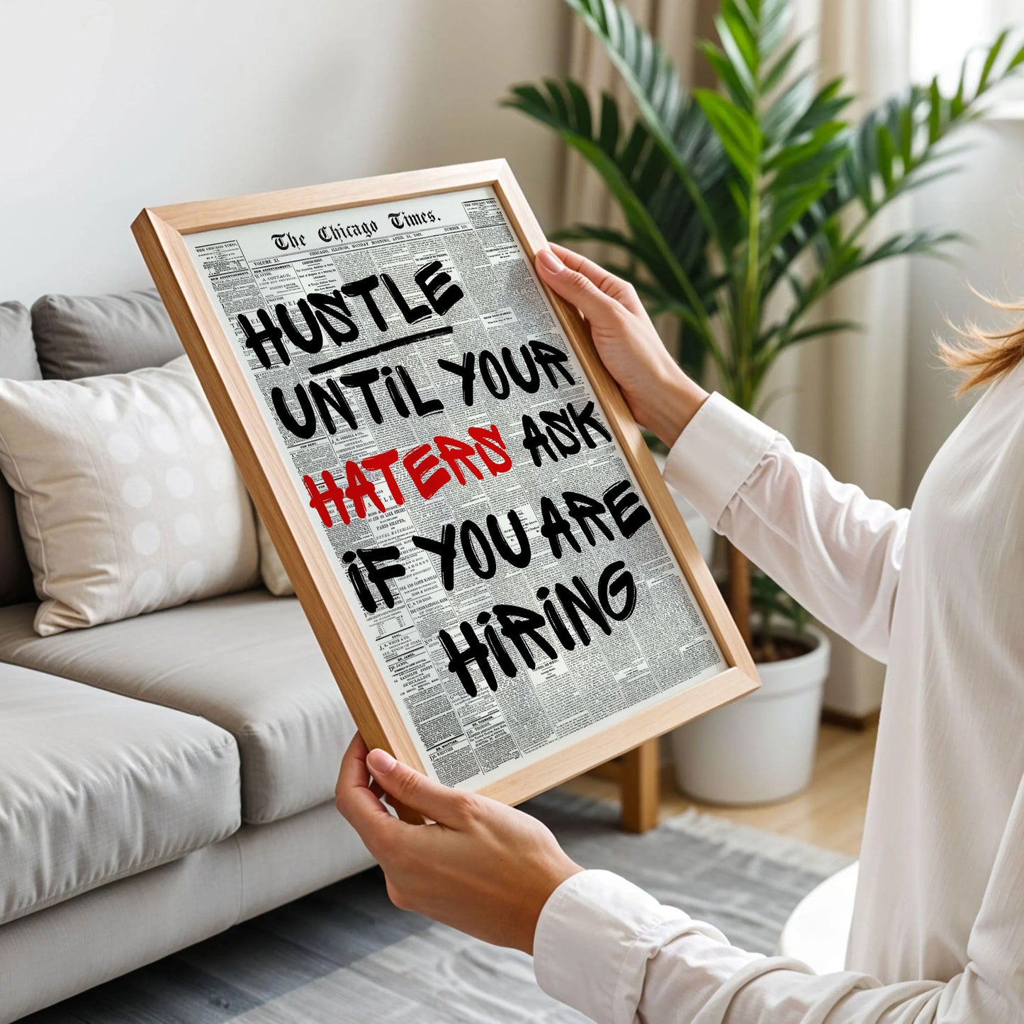 Hustle Until Your Haters Ask If You Are Hiring Poster