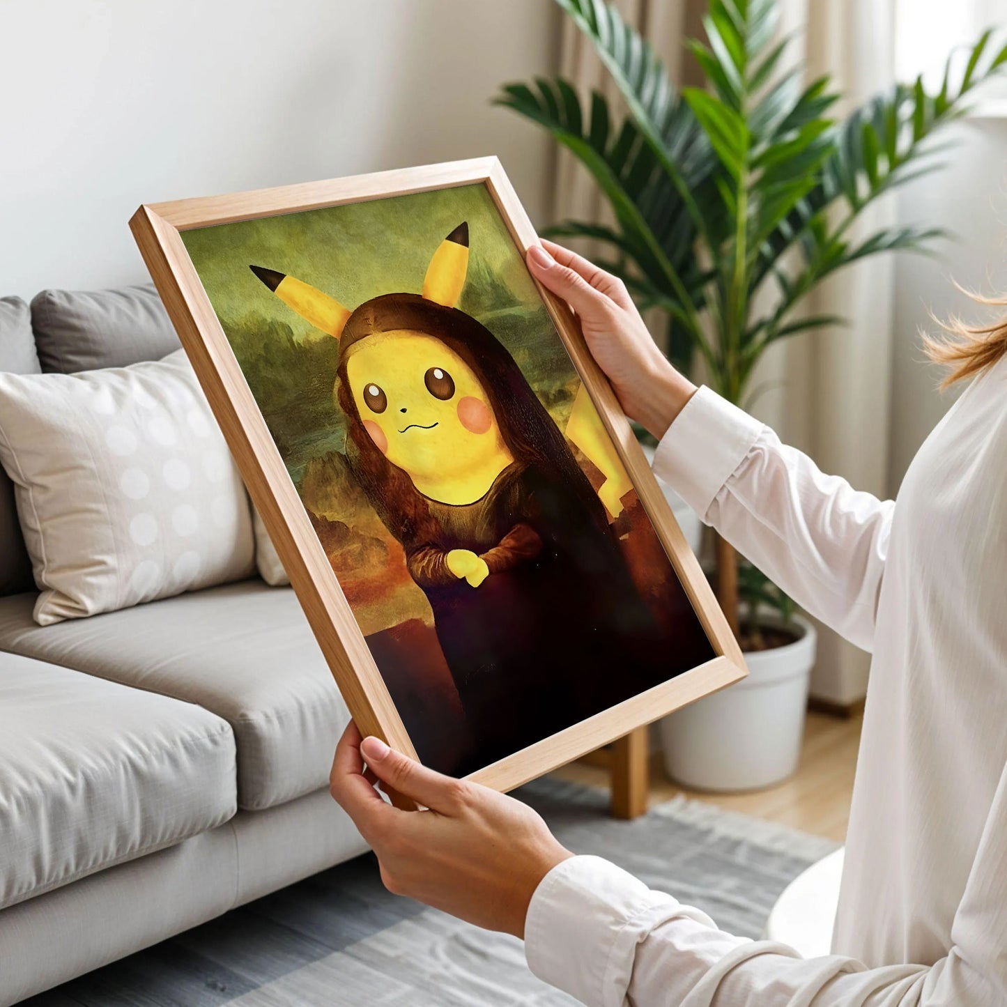 Pikachu Mona Lisa Poster