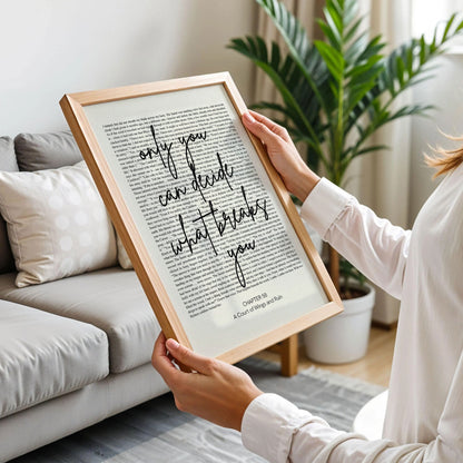 Only You Can Decide Bookish Wall Art