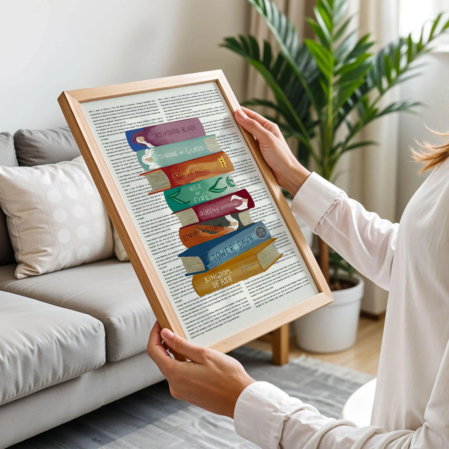 Throne of Glass Book Stack Art Print