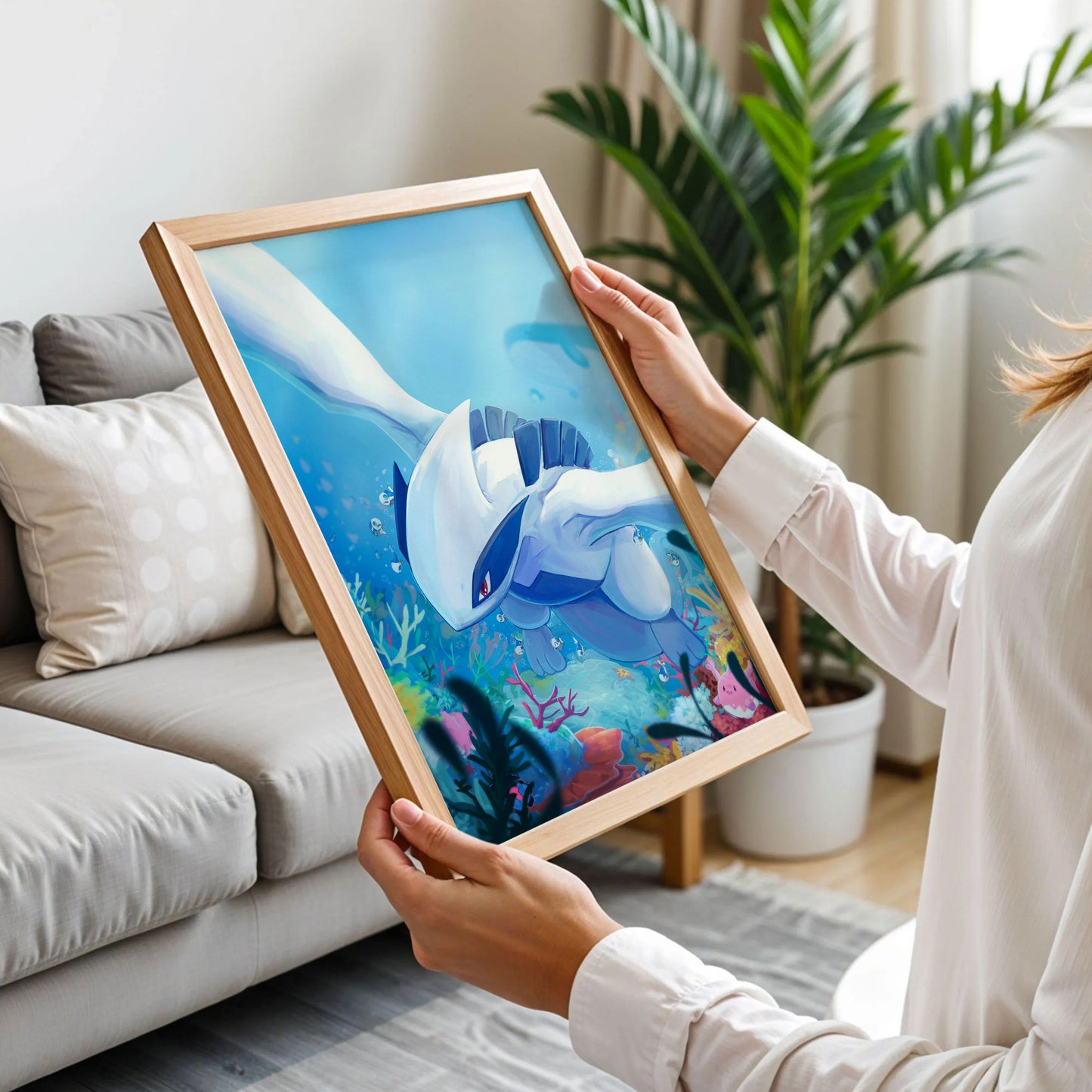 Pokémon Lugia Swimming Underwater Art
