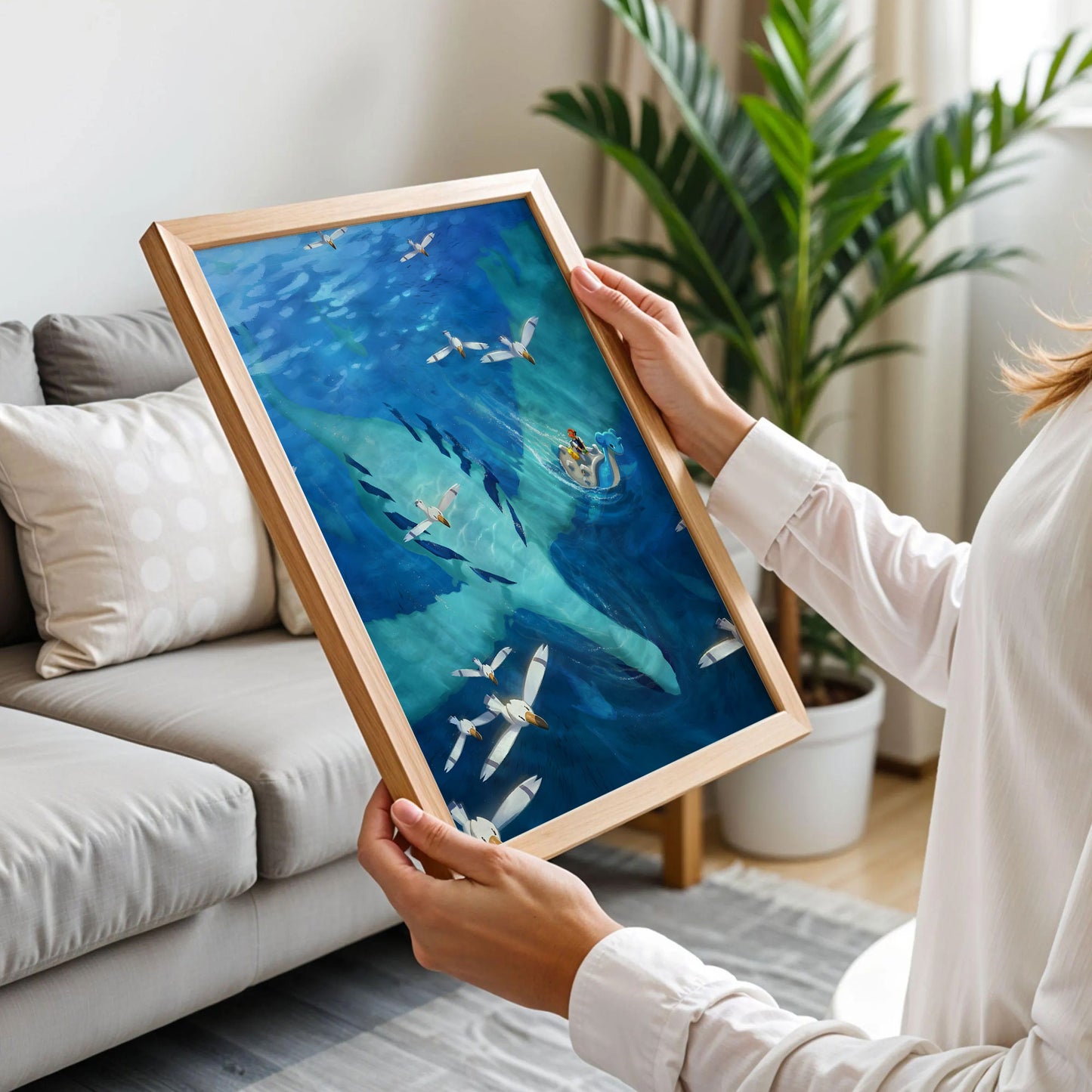 Lugia Ocean Birds Eye View Poster