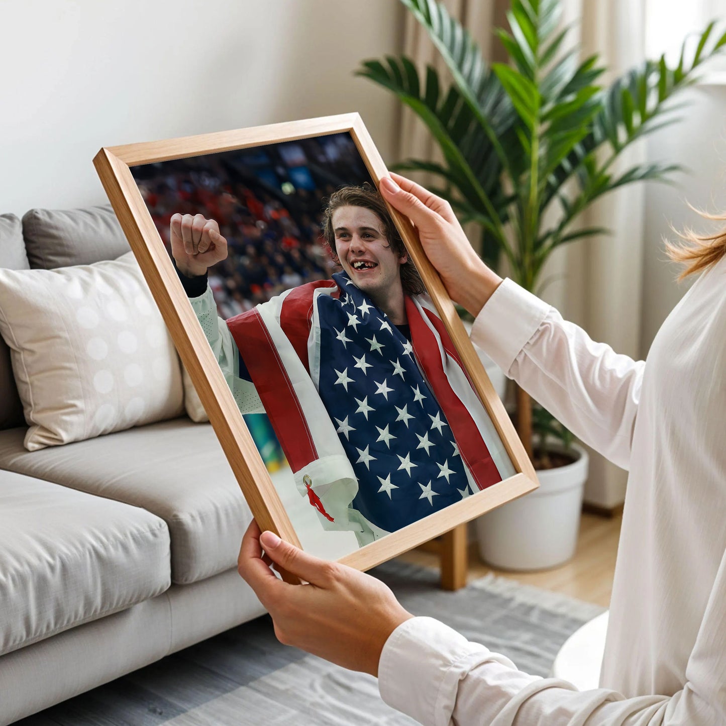 Jack Hughes Gold Medal OT Winner Poster
