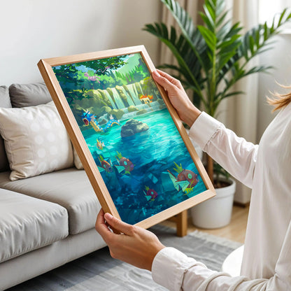 Tranquil Lake Pokemon Poster