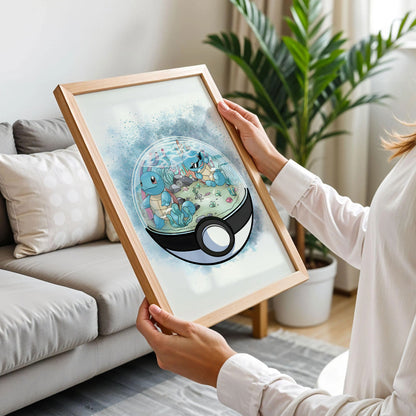 Squirtles Poké Ball Art Print