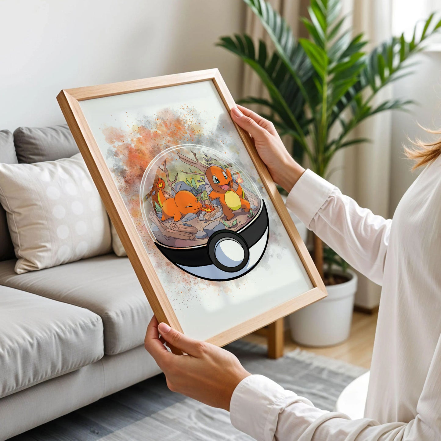 Charmander PokeBall Terrarium Poster
