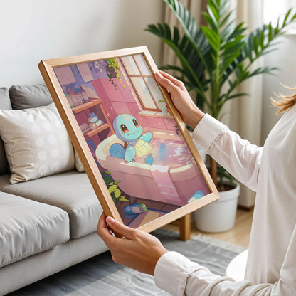 Squirtle Pokemon Bath Poster
