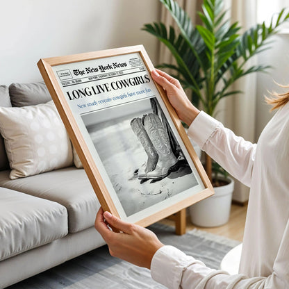 Long Live Cowgirls Newspaper Poster